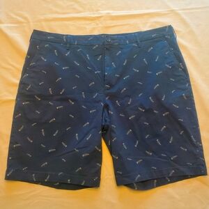 Izod Mens Shorts Advantage Performance Saltwater Street Cadet Navy Size 40W